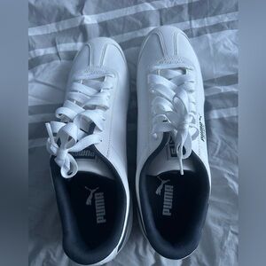 Puma Roma Basic Sneaker White/Navy Leather Men's Size 11